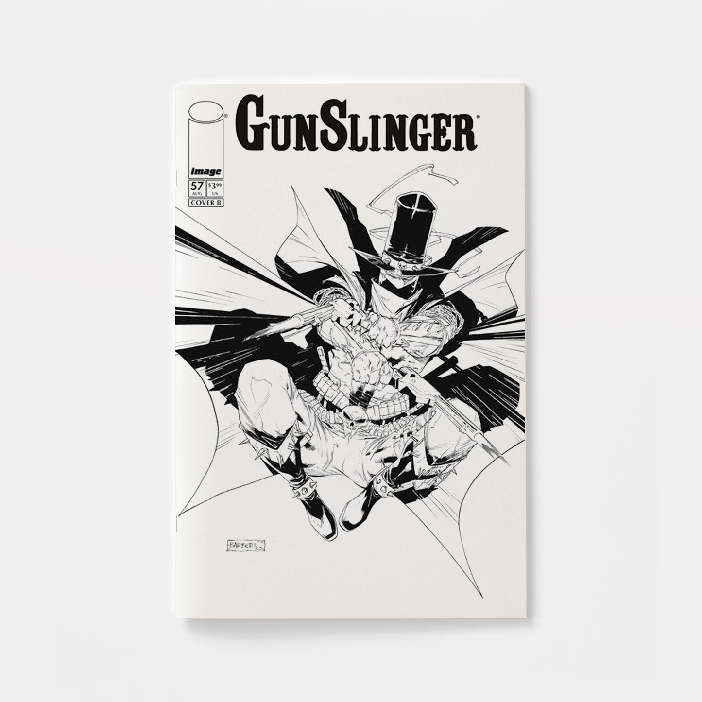 GUNSLINGER SPAWN #57 CVR B CARLO BARBERI B&W VAR