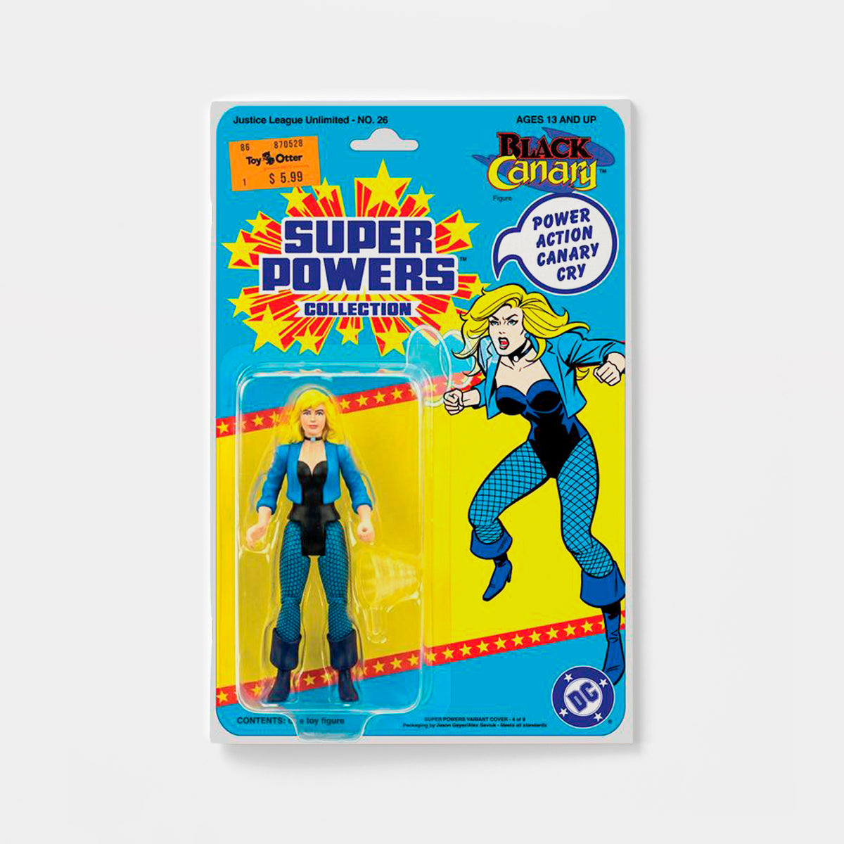 JUSTICE LEAGUE UNLIMITED #26 CVR E JASON GEYER & ALEX SAVIUK BLACK CANARY SUPER POWERS ACTION FIGURE CARD STOCK VAR | presale | 2026-12-23