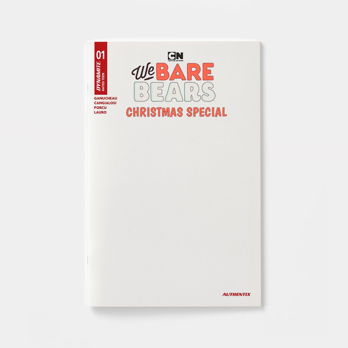 WE BARE BEARS CHRISTMAS SPECIAL #1 (ONE SHOT) CVR E BLANK AUTHENTIX VAR | presale | 2026-12-16