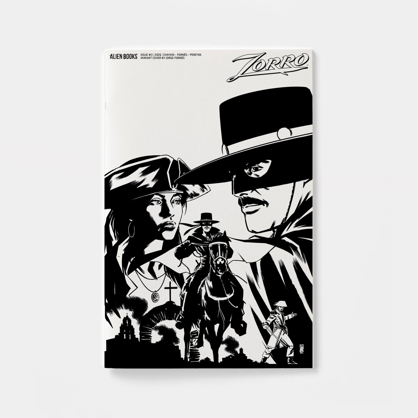 Zorro #3 Variant D (Fornés B&W)