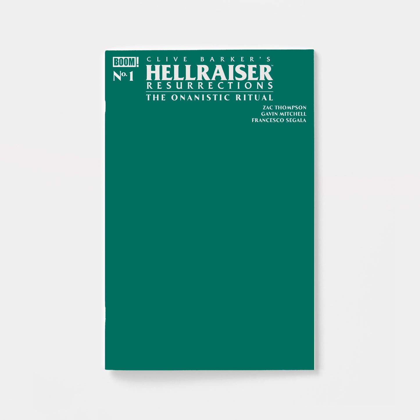 Hellraiser: Resurrections - The Onanistic Ritual #1 C Green Blank Sketch Variant | presale | 2026-09-09