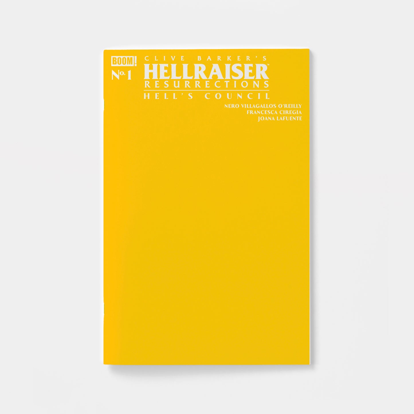 Hellraiser: Resurrections - Hell's Council #1 C Yellow Blank Sketch Variant | presale | 2026-09-23