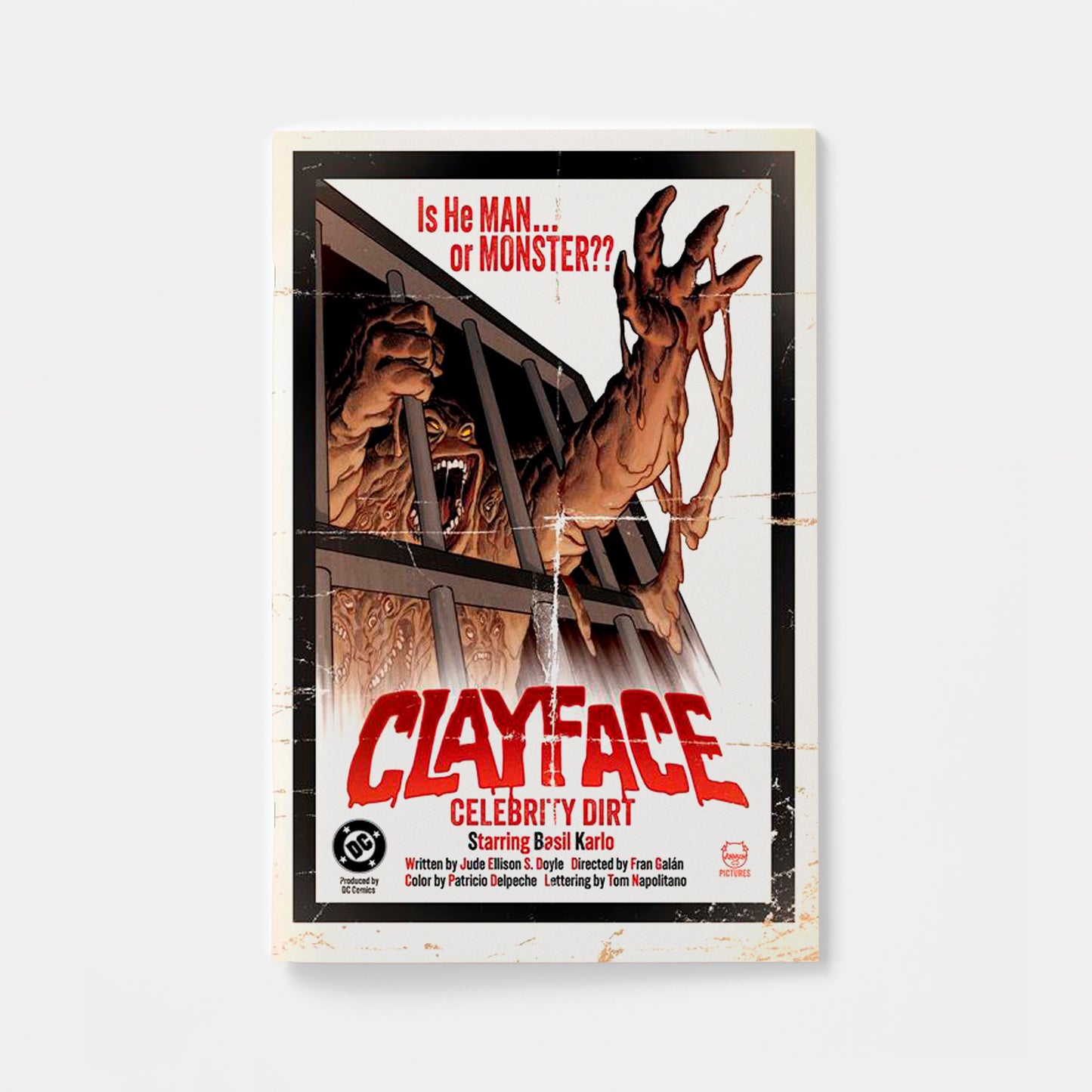 CLAYFACE CELEBRITY DIRT #1 (OF 6) CVR C DAVE JOHNSON CARD STOCK VAR