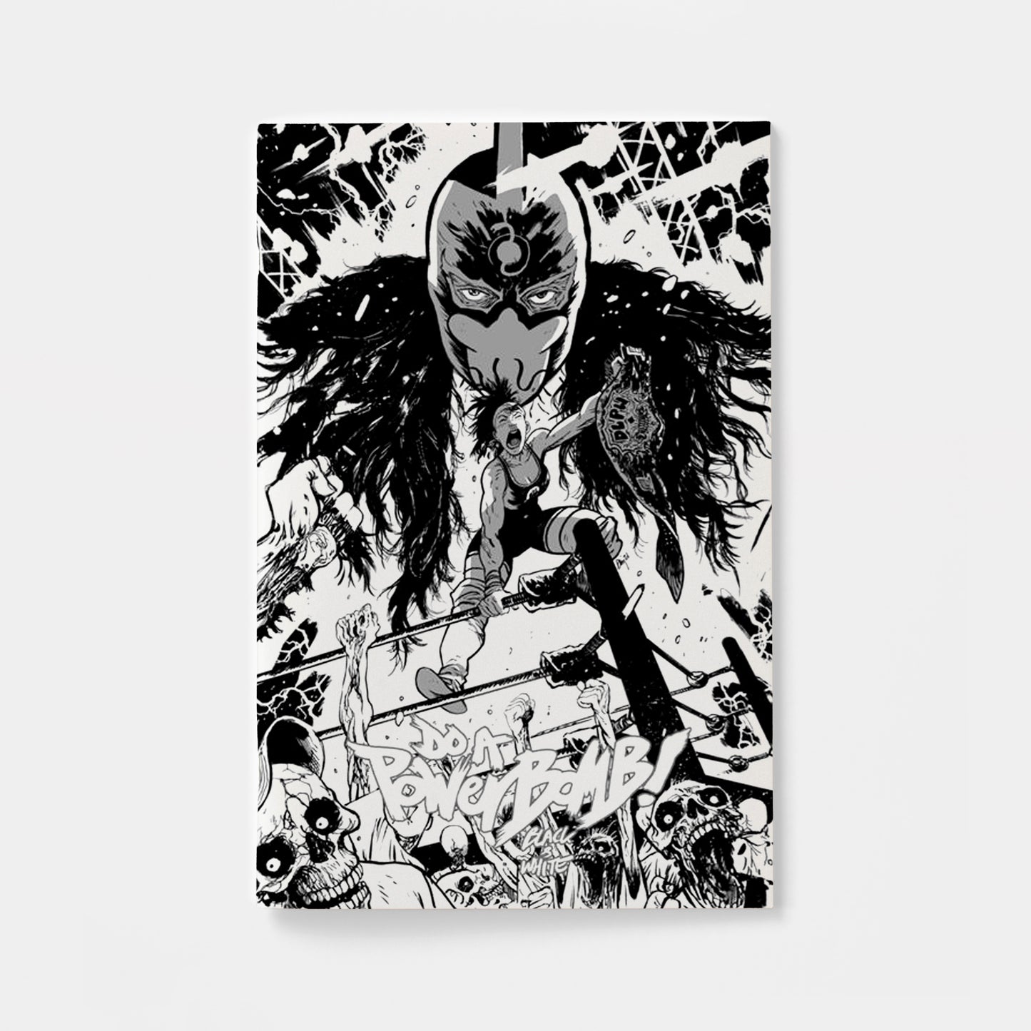 DO A POWERBOMB BLACK AND WHITE #1 (OF 3) CVR B DANIEL WARREN JOHNSON VAR