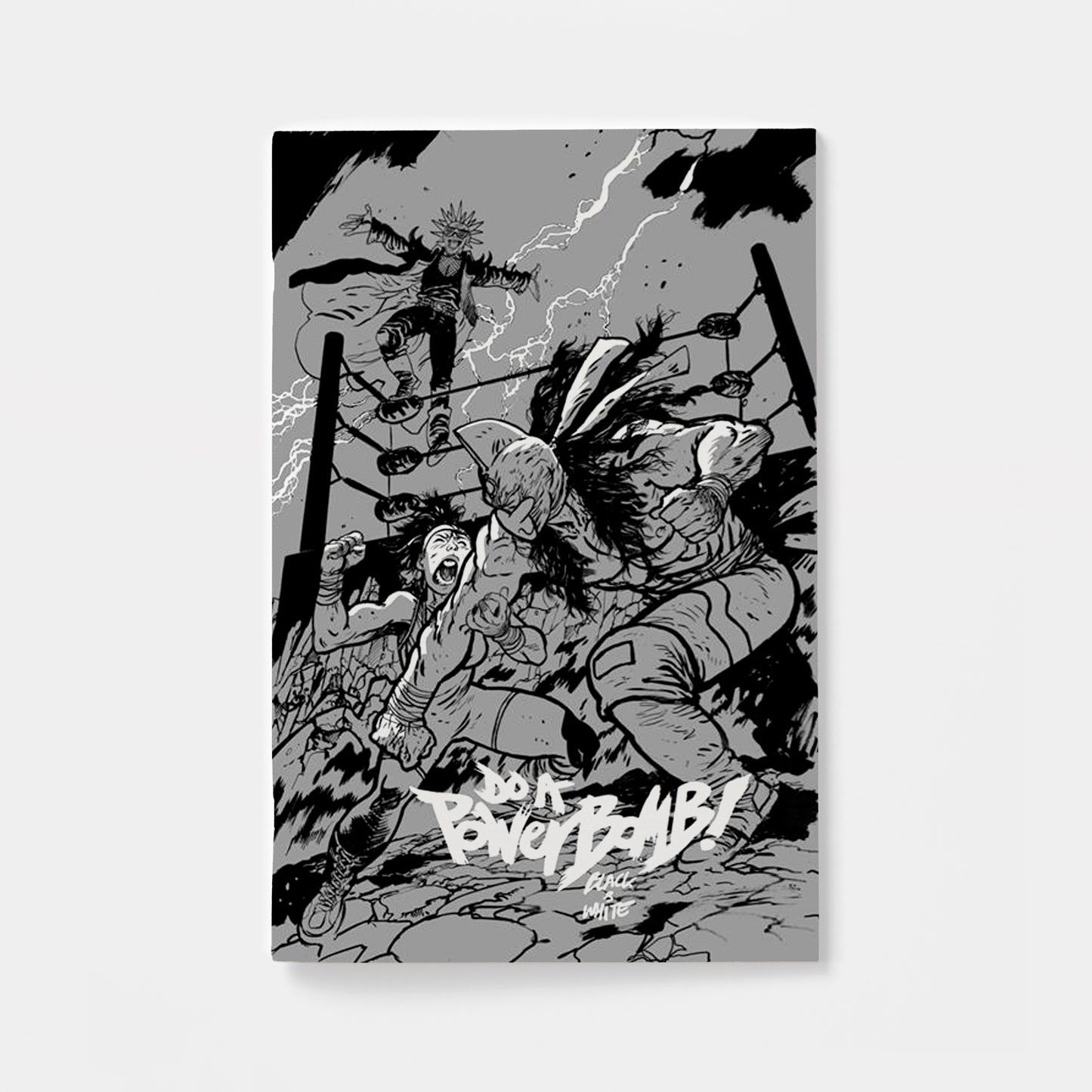 DO A POWERBOMB BLACK AND WHITE #1 (OF 3) CVR C DANIEL WARREN JOHNSON VAR