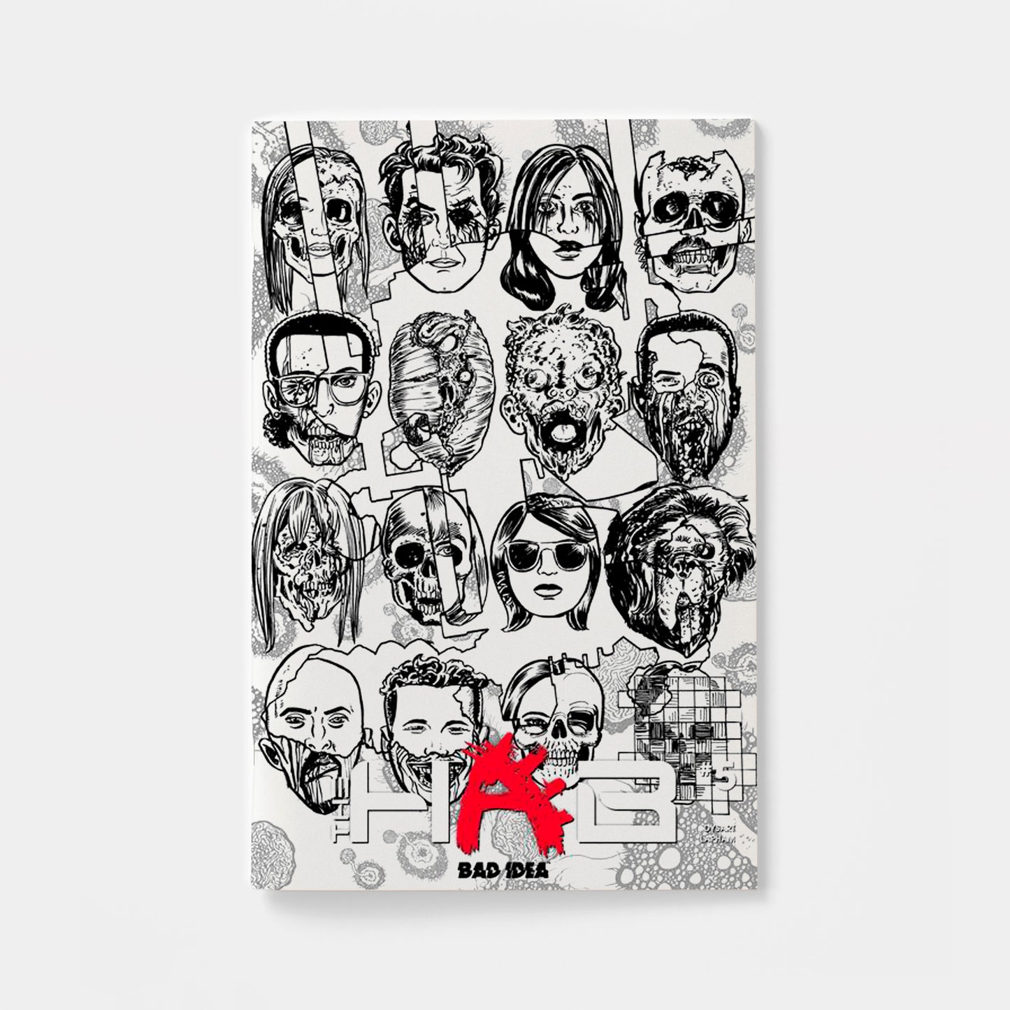 HAB #5 (OF 6) CVR D DAVID LAPHAM BW INFECTED SKULLS VAR