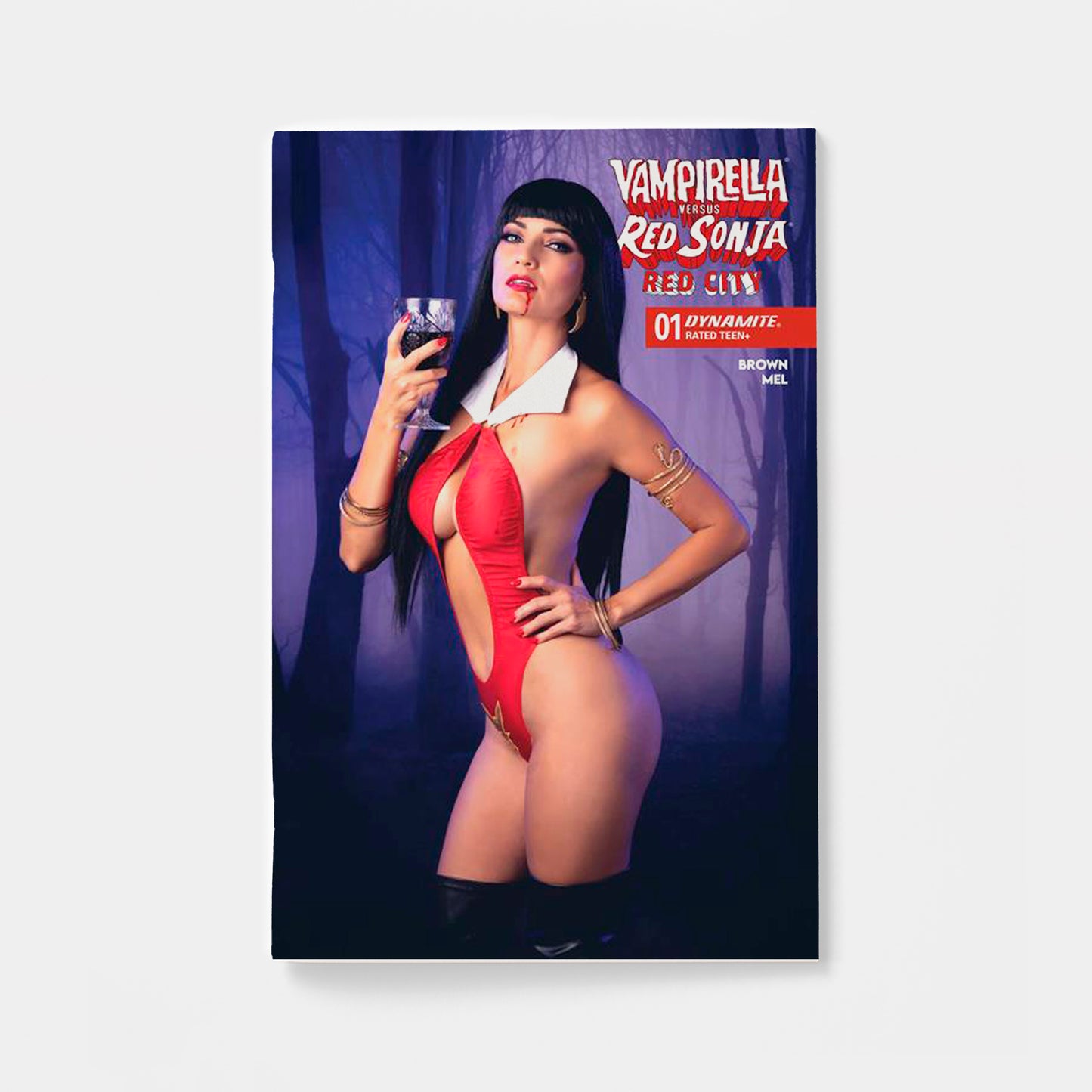 VAMPIRELLA VS RED SONJA RED CITY #1 CVR C COSPLAY VAMPIRELLA IVYCOSPLAY VAR