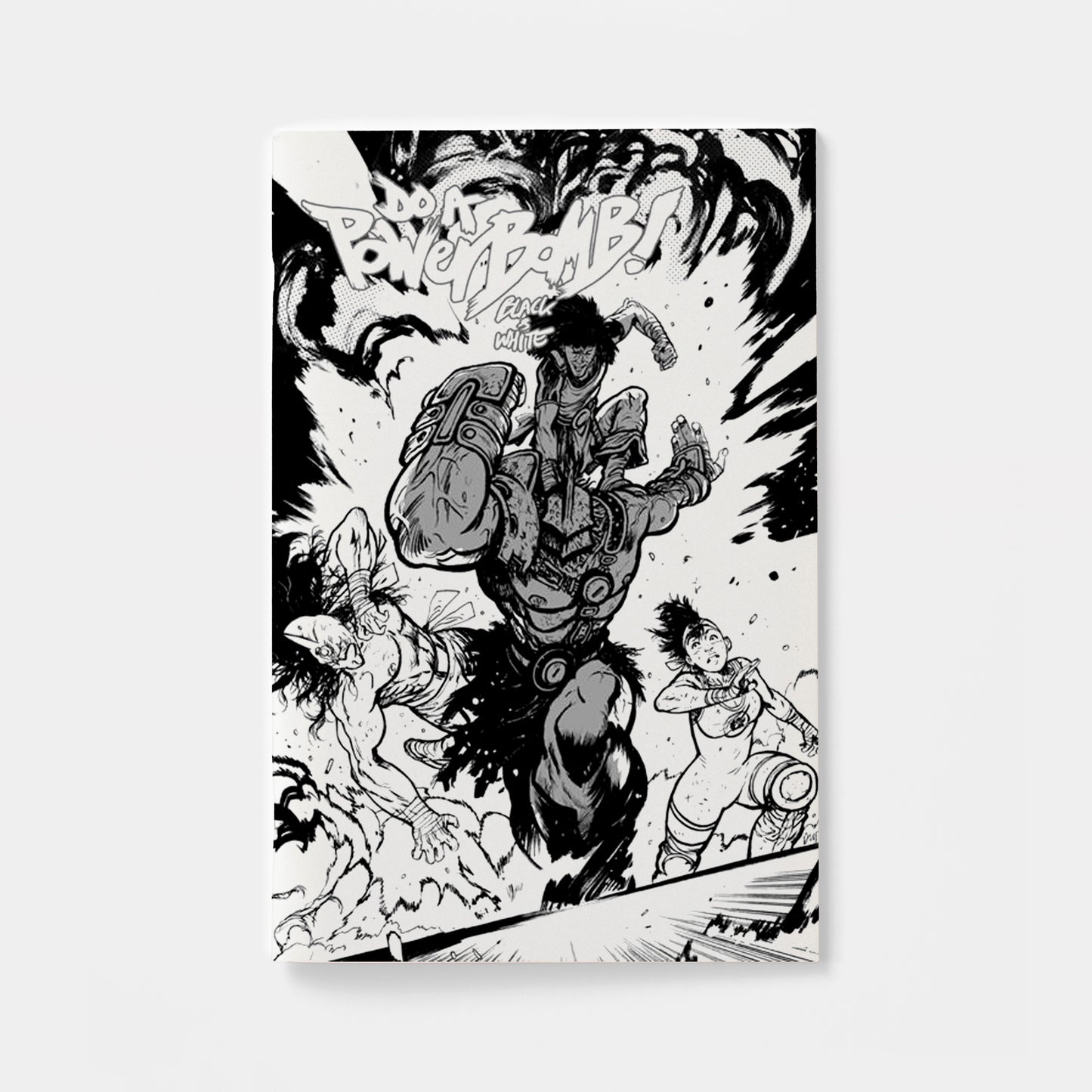 DO A POWERBOMB BLACK AND WHITE #2 (OF 3) CVR C DANIEL WARREN JOHNSON ACTION VAR