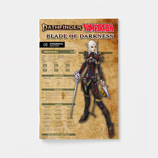 PATHFINDER VAMPIRELLA BLADE OF DARKNESS #1 CVR C WAYNE REYNOLDS CHARACTER SHEET VAR | presale | 2026-10-28