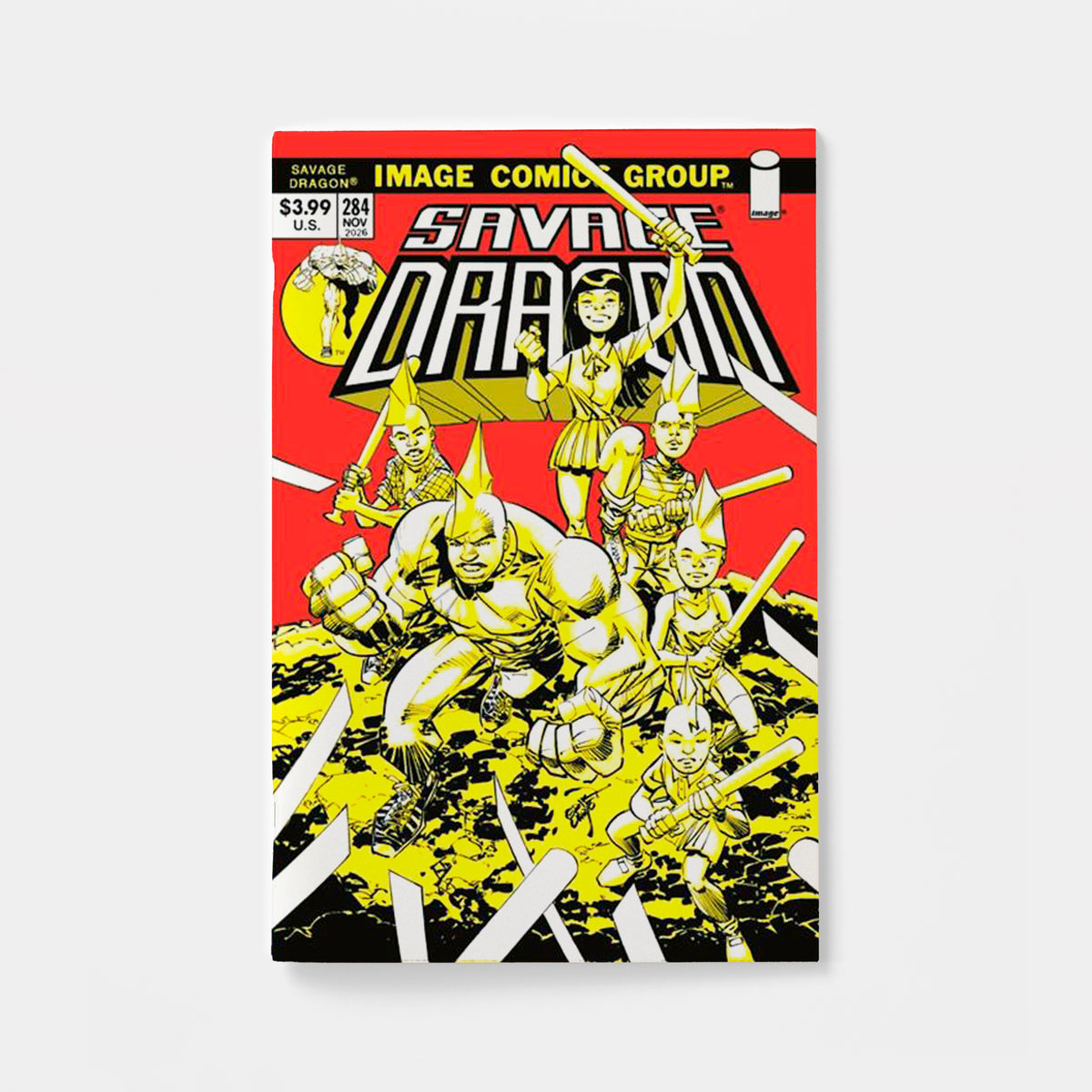 SAVAGE DRAGON #284 CVR B ERIK LARSEN 70S THROWBACK VAR (MR) | presale | 2026-12-16