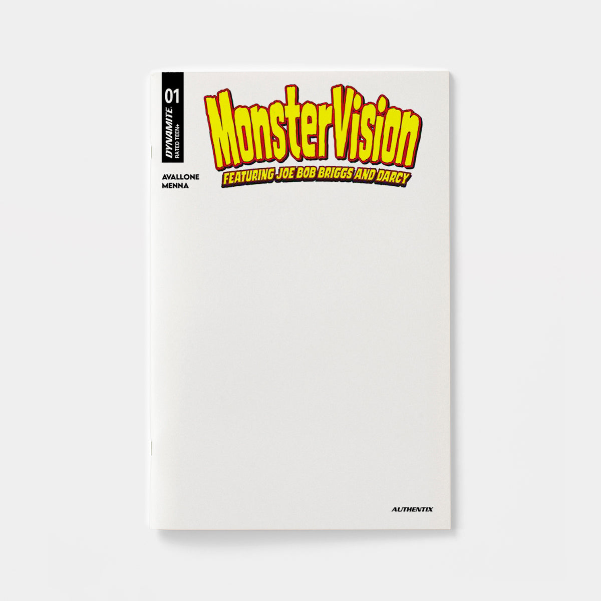 MONSTERVISION FEATURING JOE BOB BRIGGS AND DARCY #1 CVR E BLANK AUTHENTIX VAR | presale | 2026-12-23