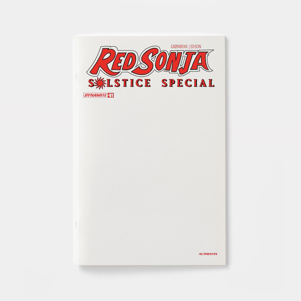 RED SONJA SOLSTICE SPECIAL #1 (ONE SHOT) CVR D BLANK AUTHENTIX VAR | presale | 2026-12-23