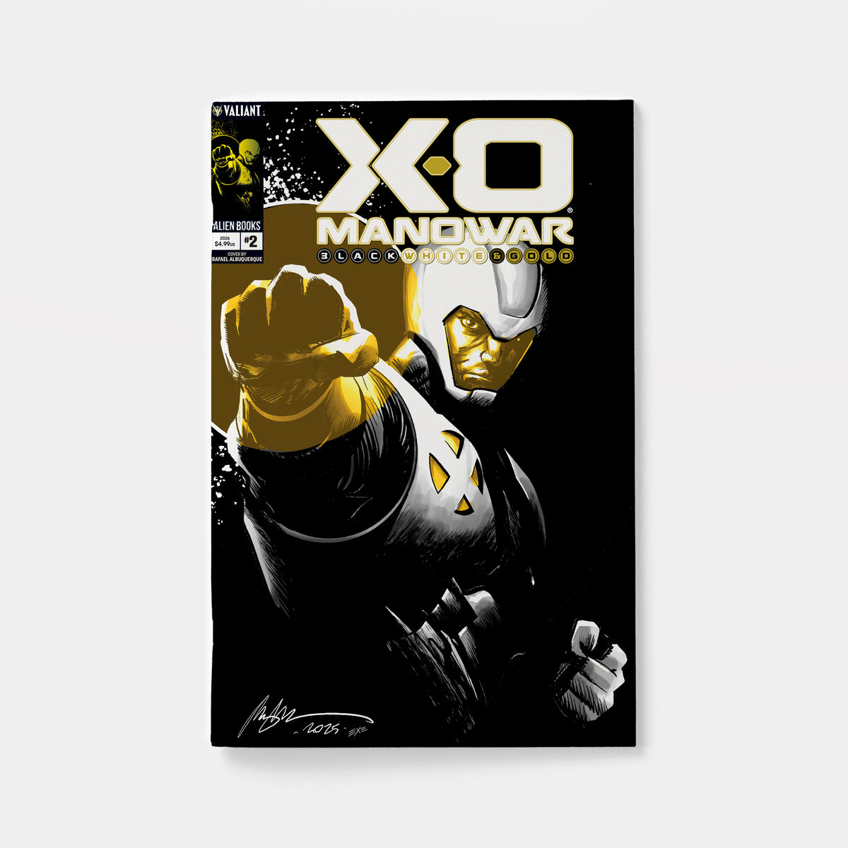 X-O Manowar: Black, White & Gold #2 Cover A (Albuquerque) | presale | 2026-12-09