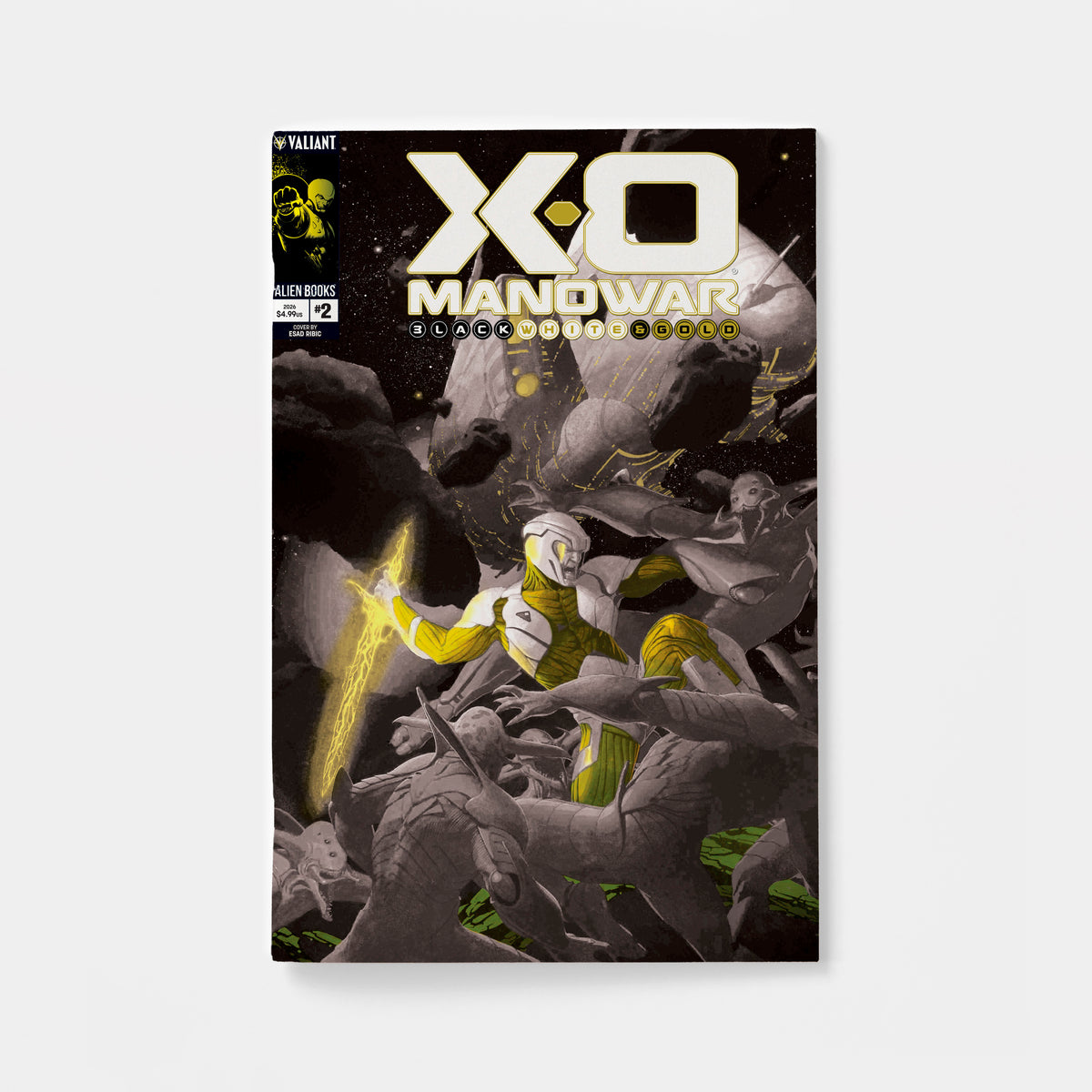 X-O Manowar: Black, White & Gold #2 Variant B (Ribic Black, White & Gold Variant) | presale | 2026-12-09