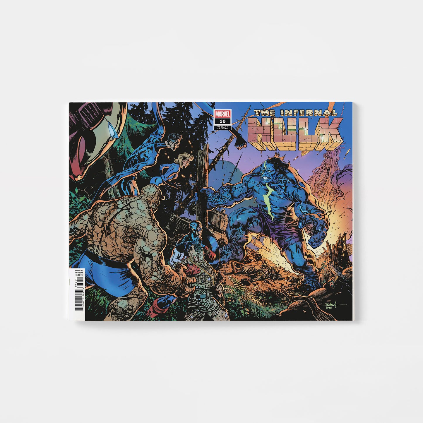 INFERNAL HULK #10 JONAS SCHARF WRAPAROUND BATTLE VARIANT
