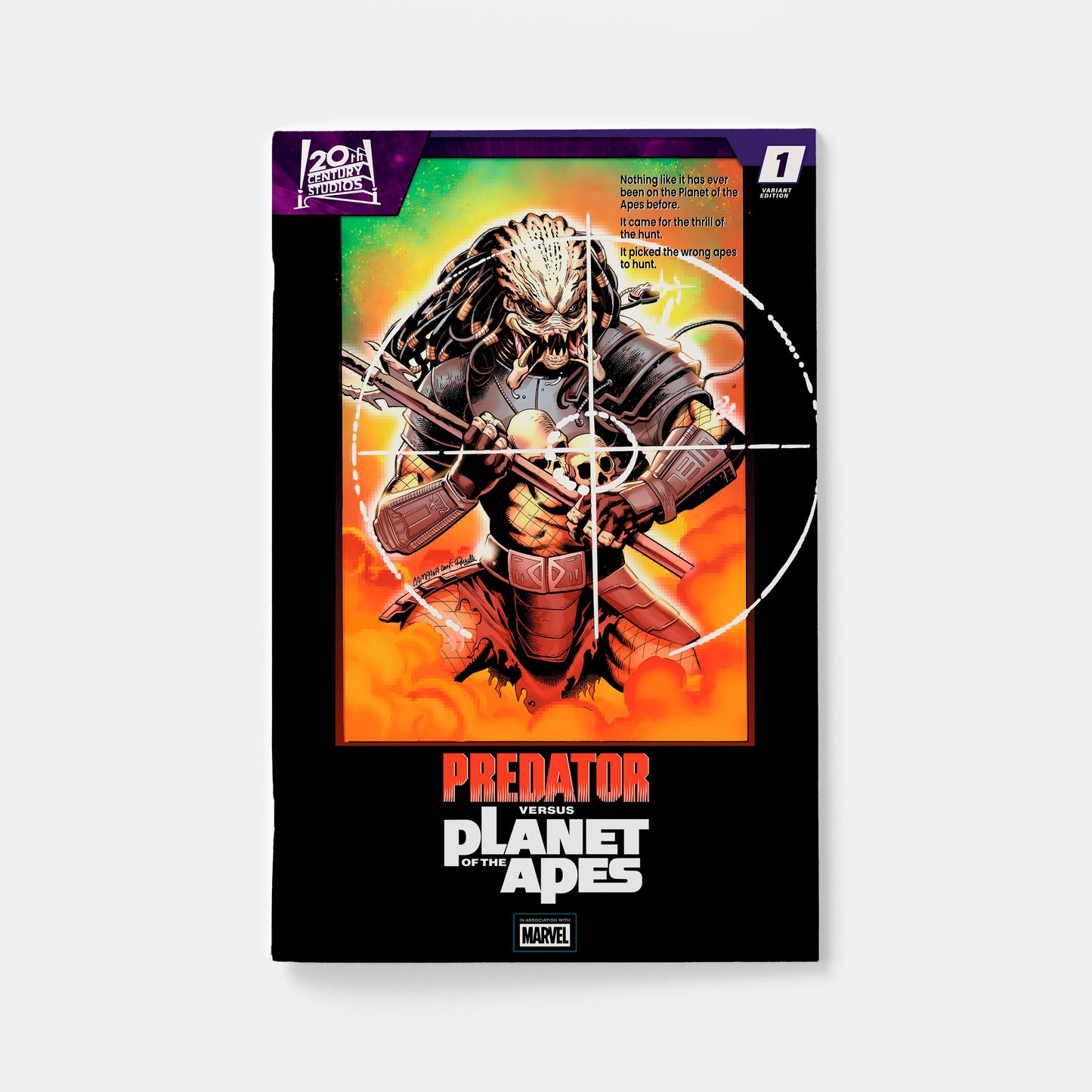 PREDATOR VS. THE PLANET OF THE APES #1 CHRIS CAMPANA MOVIE POSTER HOMAGE VARIANT