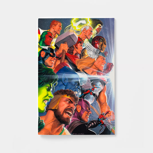 JLA/AVENGERS #3 FACSIMILE EDITION ALEX ROSS 2-PART CONNECTING VARIANT A