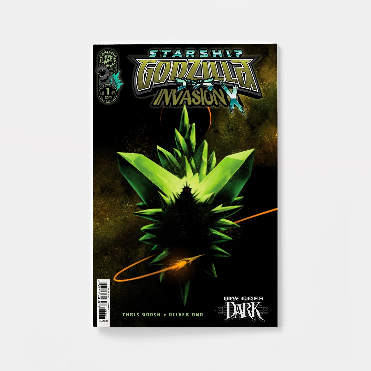 Starship Godzilla: Invasion X [Kai-Sei Era] #1 Variant C (Fullerton IDW Goes Dark Variant) | presale | 2026-10-14