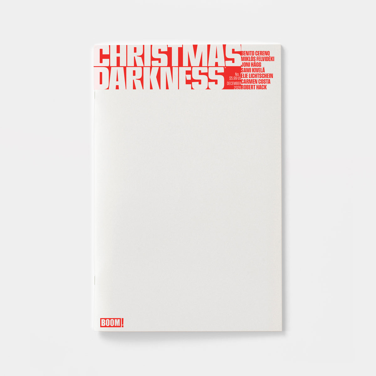 Christmas Darkness #1 D Blank Sketch Variant | presale | 2026-12-16
