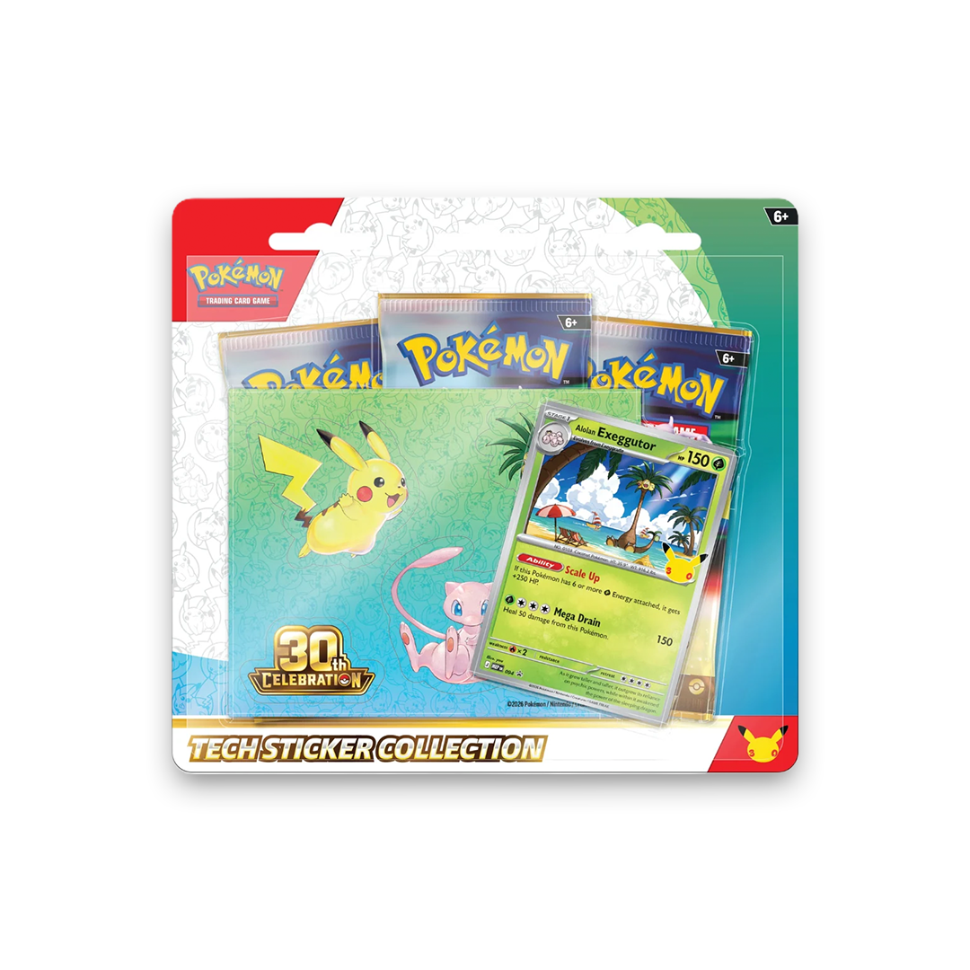 pokemon - 30th celebration - tech sticker collection (alolan exeggutor)