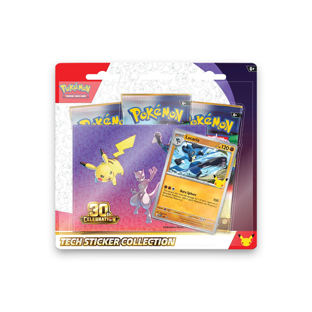 pokemon - 30th celebration - tech sticker collection (lucario)